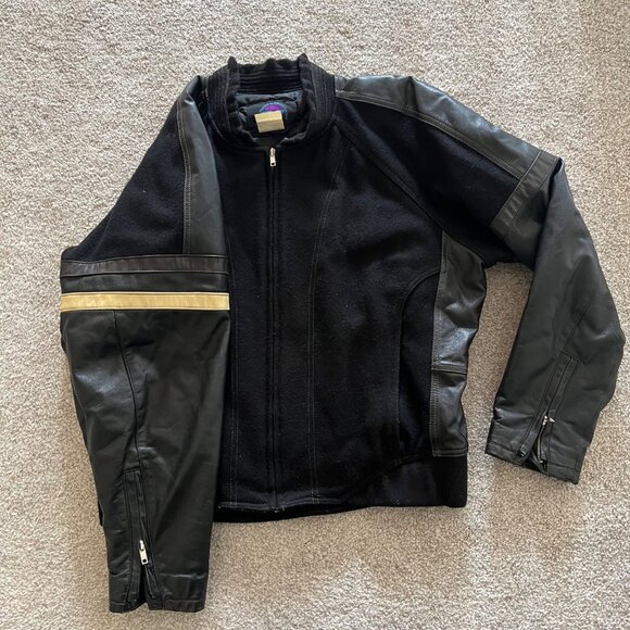 Modern Headware Limited Other - Vintage Modern Headware Limited Leather & Wool Letterman Bomber Jacket 80s Large